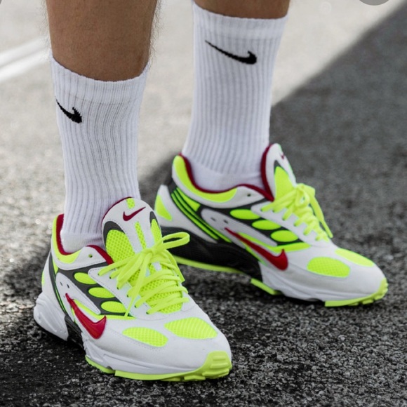 Nike Air Ghost Racer-White/Atom Red-Neon Yellow - Picture 2 of 9